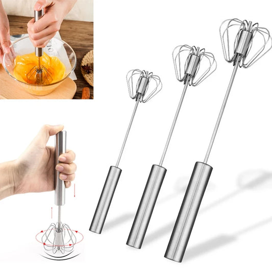 Semi-automatic Stainless Steel Whisk